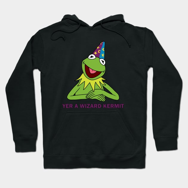 Yer A Wizard Kermit Hoodie by valentinahramov